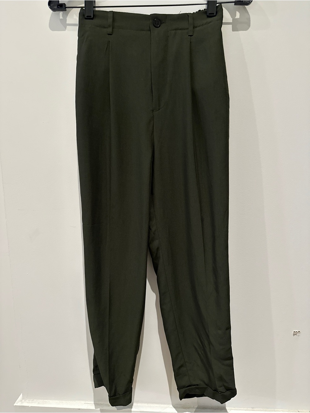 Zara Olive Green Dress Pants - Classic Tailored Fit